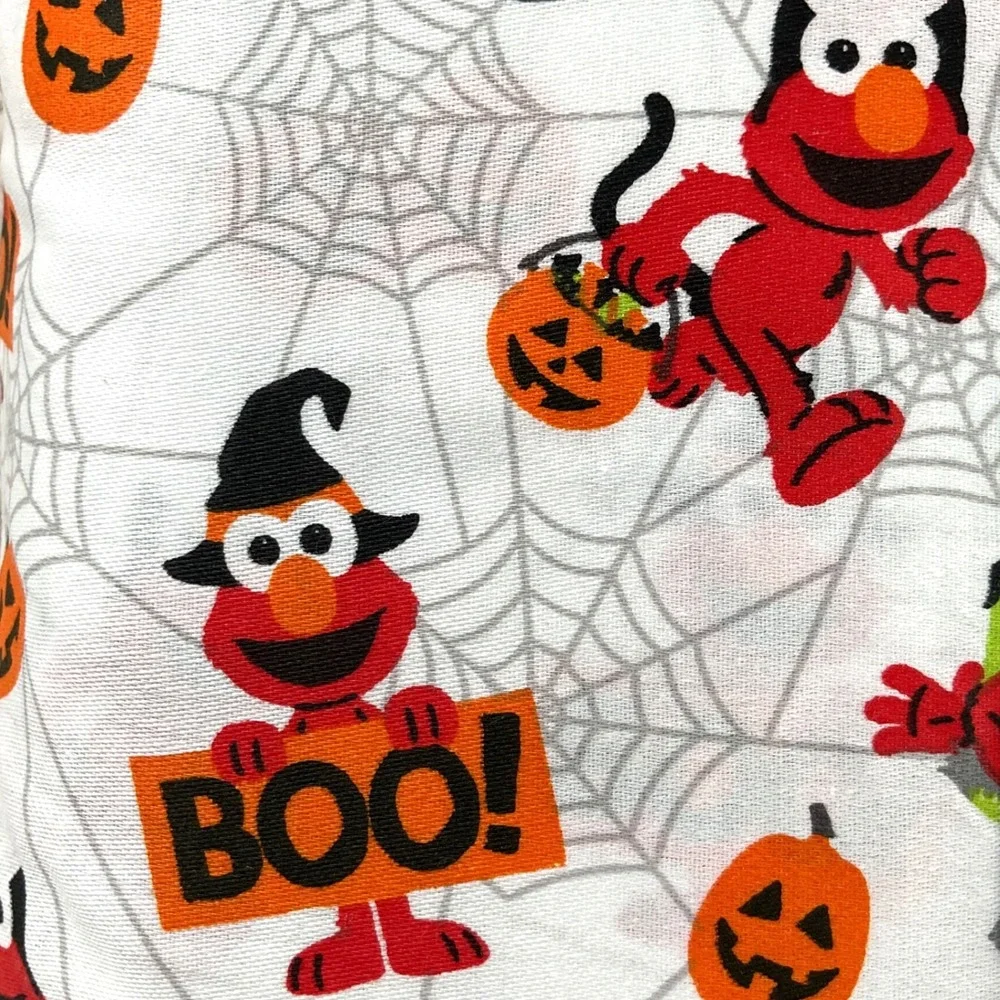 Sesame Street Halloween Elmo Full Sheet Set 100% Cotton 4pc Bedding New